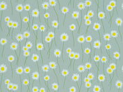 Little Greene In The Garden Moon Daisies - Celestial Blue