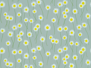 Little Greene In The Garden Moon Daisies - Celestial Blue