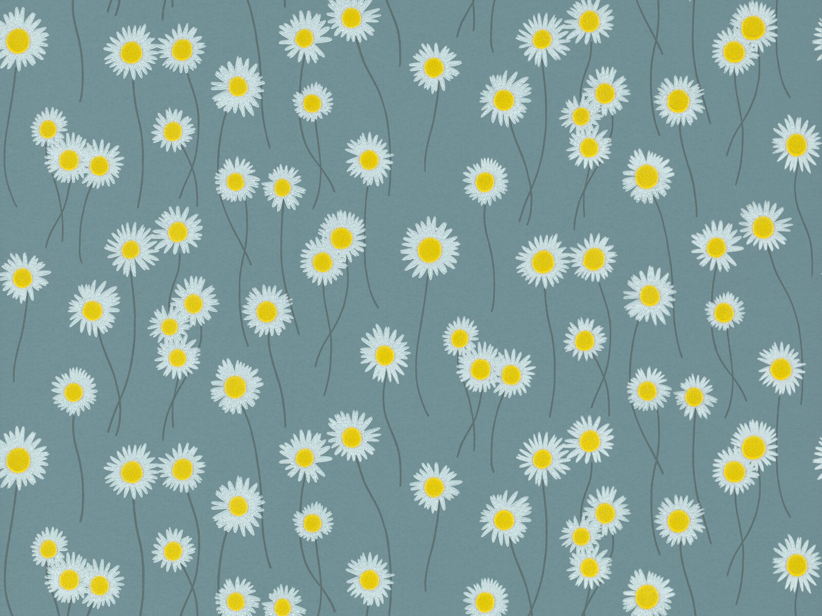 Little Greene In The Garden Moon Daisies - Etruria