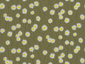 Little Greene In The Garden Moon Daisies - Olive Colour