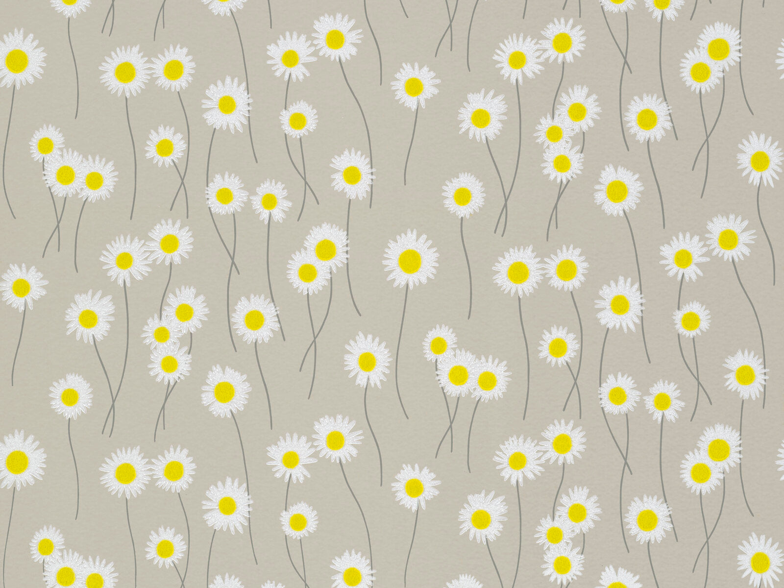 Little Greene In The Garden Moon Daisies - Slaked Lime