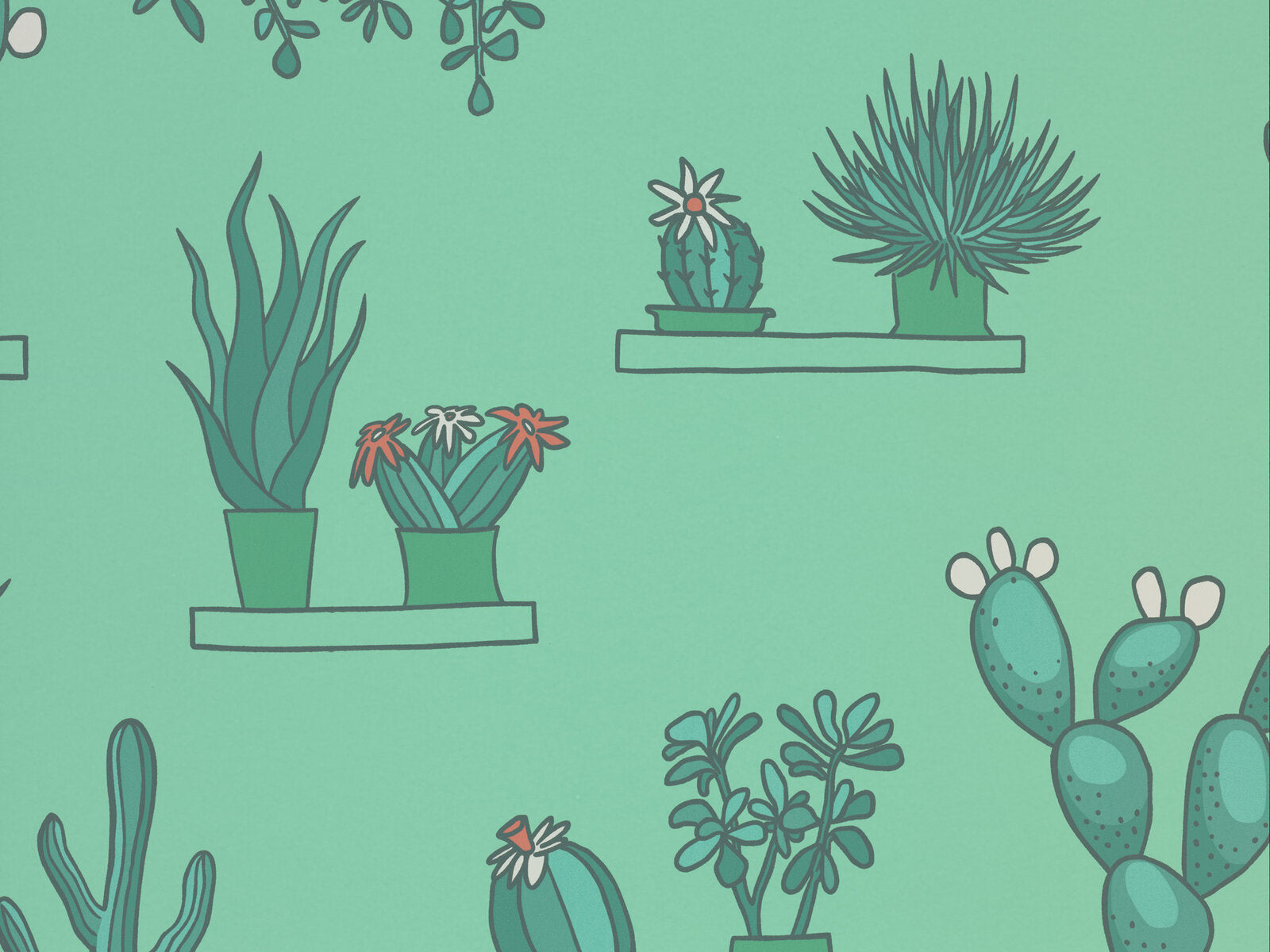 Little Greene In The Garden Mr Straw'S Greenhouse - Verditer