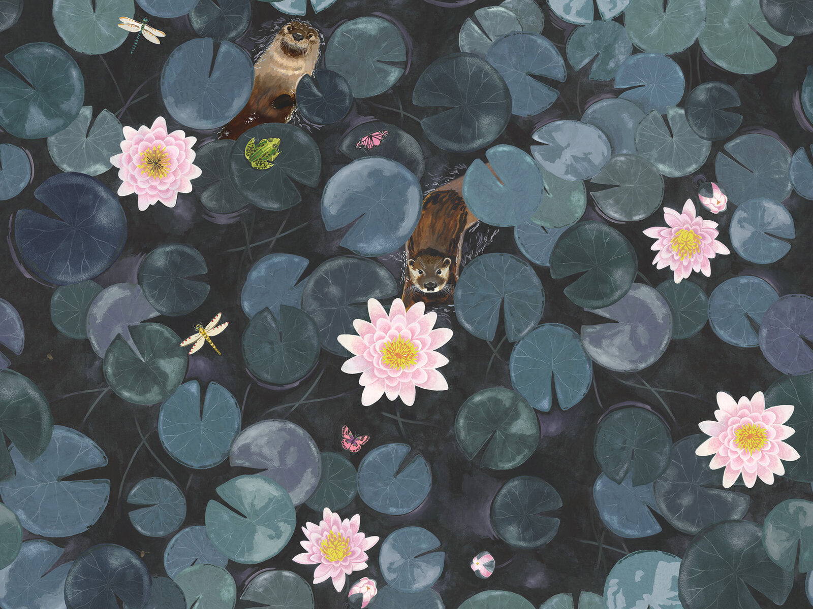 Little Greene In The Garden Lily Pads - Hick's Blue