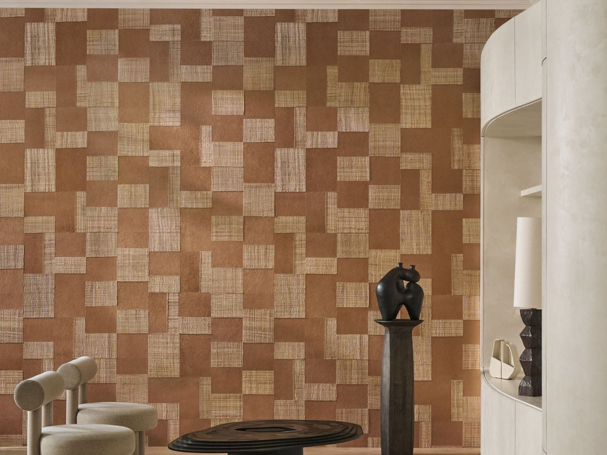 Casamance Midori Takumi 72450308 Cuivre naturel behang
