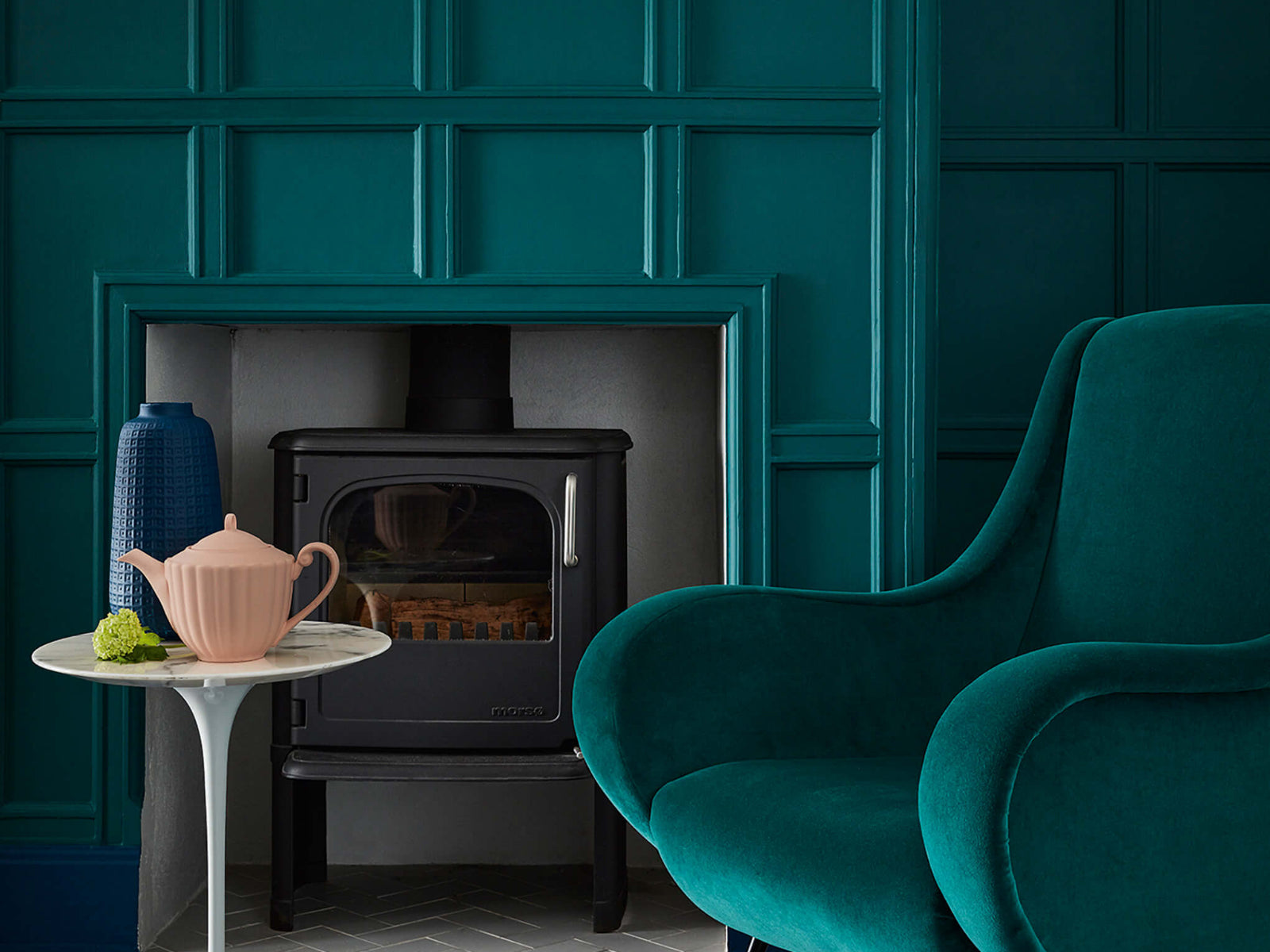 Little Greene Verf Mid Azure Green - 96