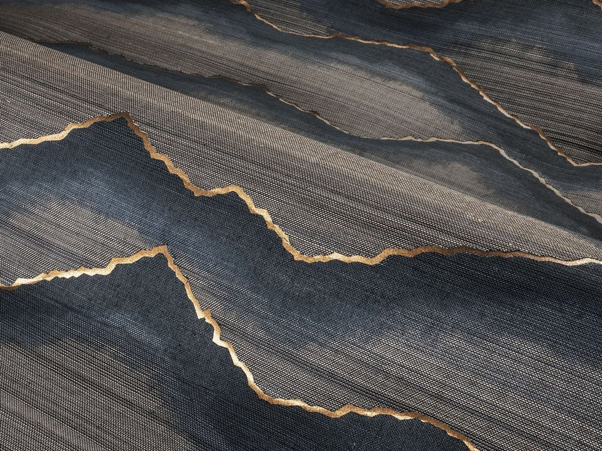 Casamance Midori Hida 71990462 Bleu nuit behang