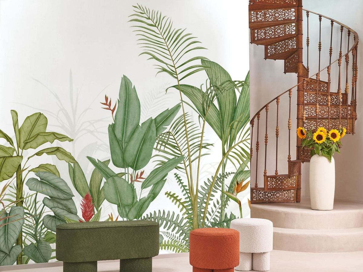 Casadeco Wonderwalls 3 Eden Tropical Vert Palme WDWT202337207NW Vert Palme behang