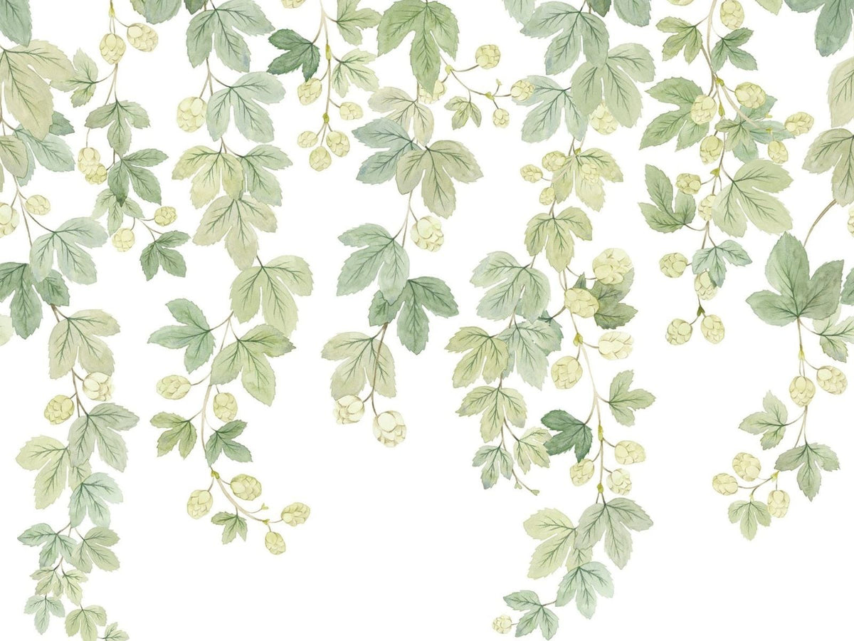Casadeco Wonderwalls 3 Fruit du Houblon Vert Feuillage WDWT202317805NW Vert Feuillage behang