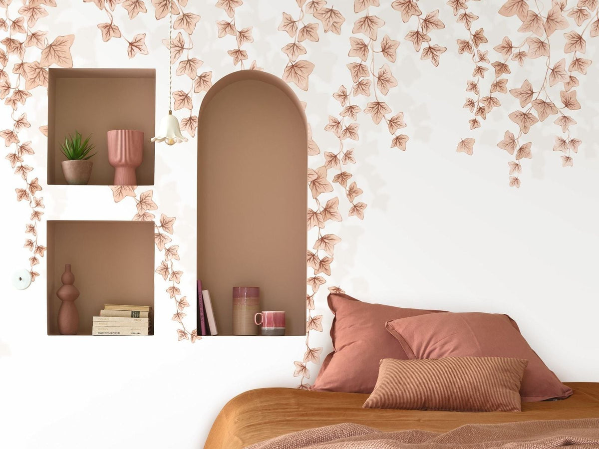 Casadeco Wonderwalls 3 Lierre Suspendu Terracotta WDWT202274207NW Terracotta behang