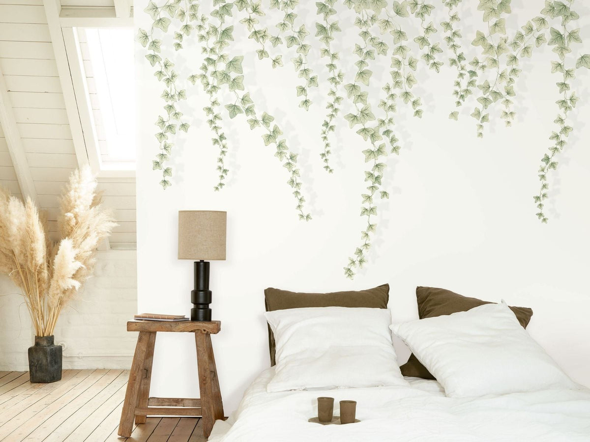 Casadeco Wonderwalls 3 Lierre Suspendu Vert Feuillage WDWT202277407NW Vert Feuillage behang