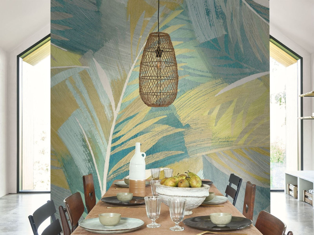 Casadeco Wonderwalls 3 Nuance d'Horizon Émeraude WDWT202197407NW Émeraude behang