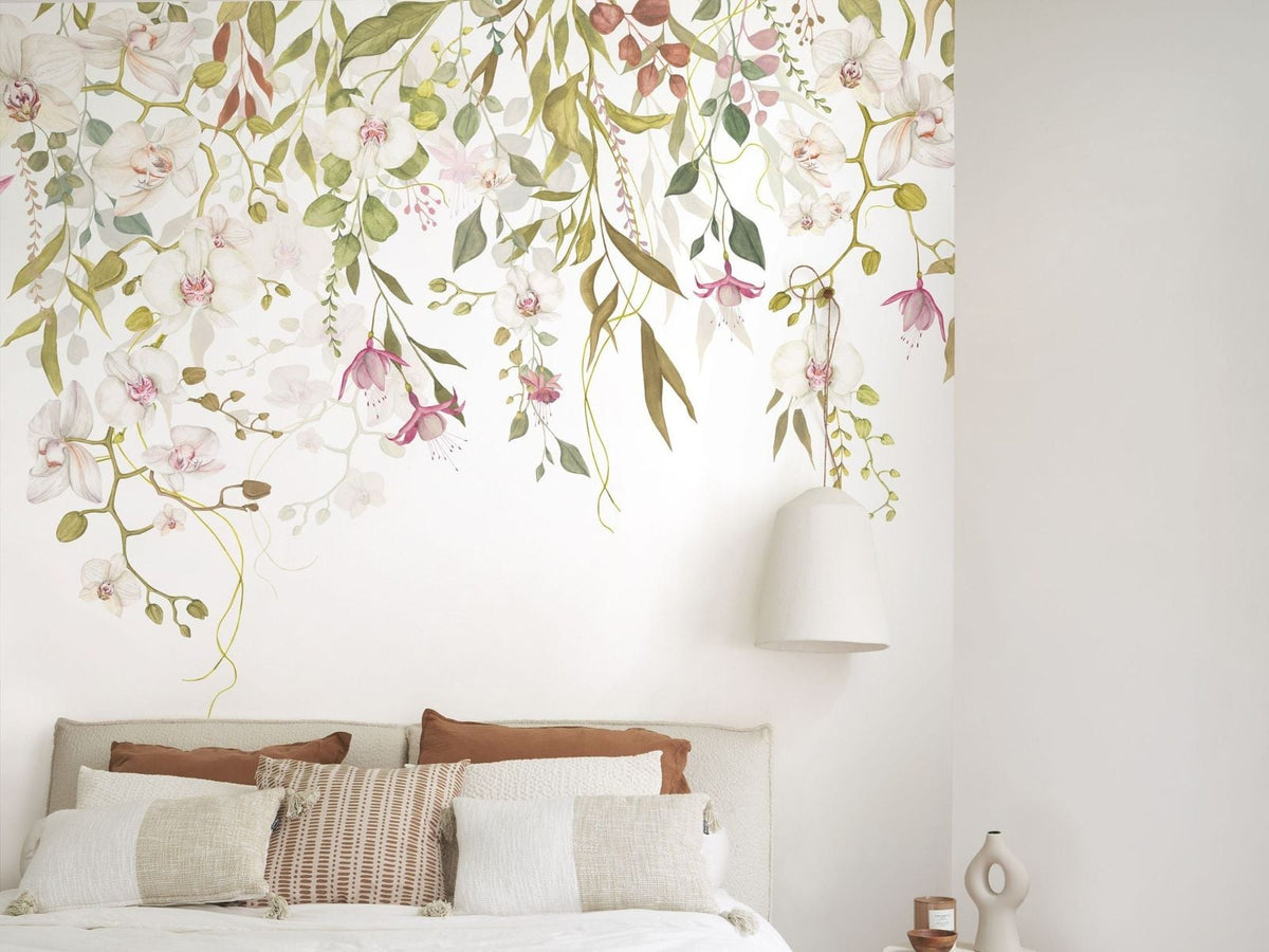 Casadeco Wonderwalls 3 Orchidées en Vol Rose Pétale WDWT202167007NW Rose Pétale behang