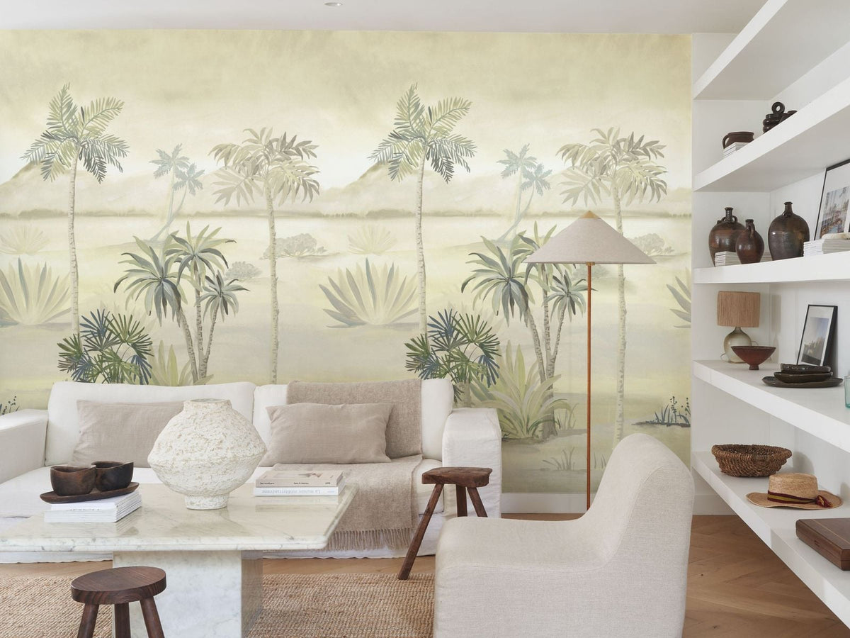 Casadeco Wonderwalls 3 Vallée du Drâa Vert Thé WDWT202327005NW Vert Thé behang