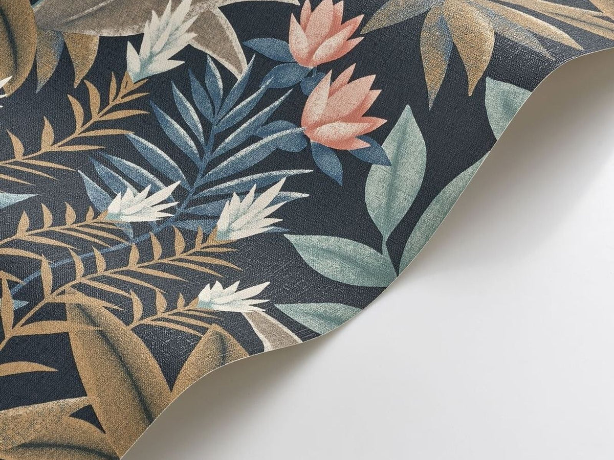 Casadeco Canopée Antipode CANP202636464 Bleu encre behang