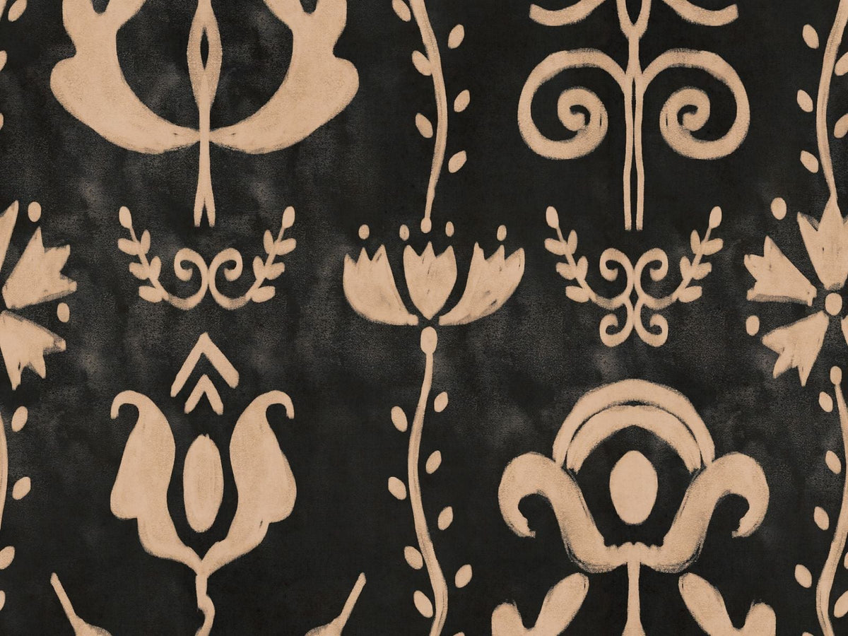 Mind The Gap Transylvanian Rhapsody Grandma's Stencil Anthracite WP30275 Anthracite behang