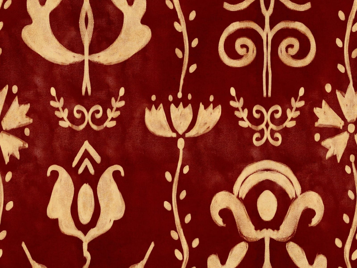 Mind The Gap Transylvanian Rhapsody Grandma's Stencil Scarlet WP30278 Scarlet behang
