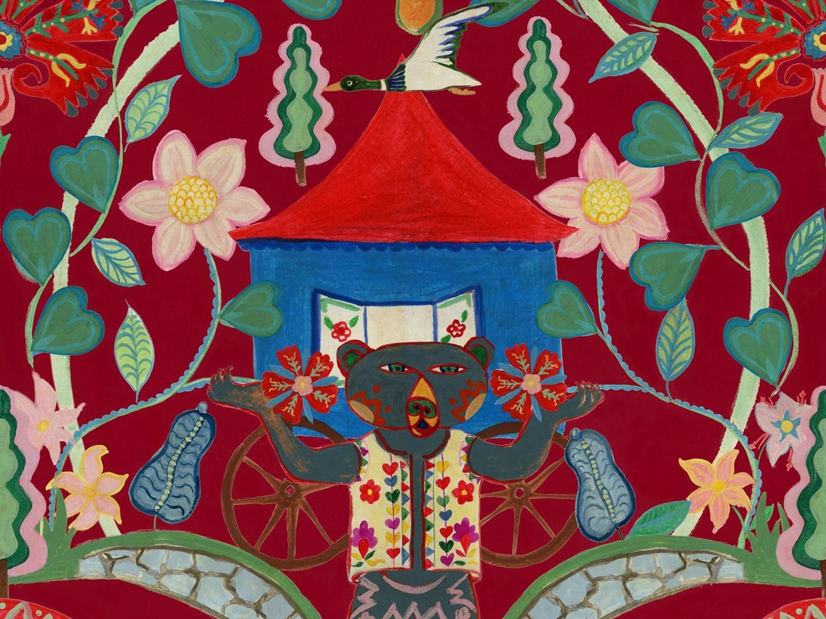 Mind The Gap Transylvanian Rhapsody Gypsy Fairytale Ruby WP20918 Ruby behang