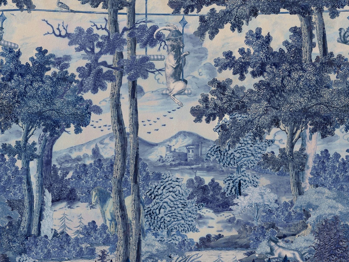 Mind The Gap Transylvanian Rhapsody Toile du Carpathians Indigo WP20925 Indigo behang