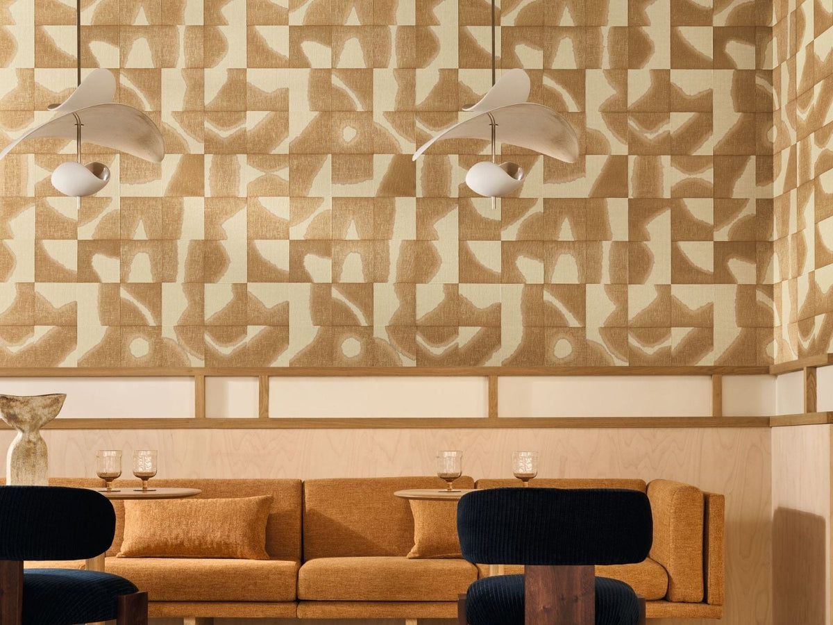 Casamance Mimbeau Arguin 73680498 Sable ocre behang