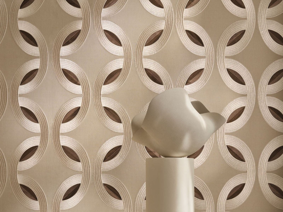 Casamance Mimbeau 77380199 Beige taupe behang