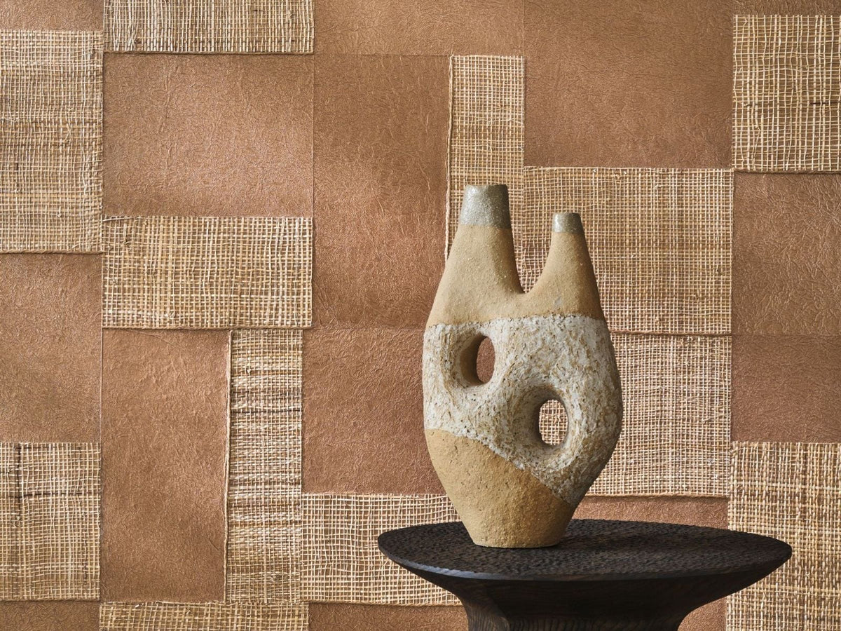Casamance Midori Takumi 72450308 Cuivre naturel behang