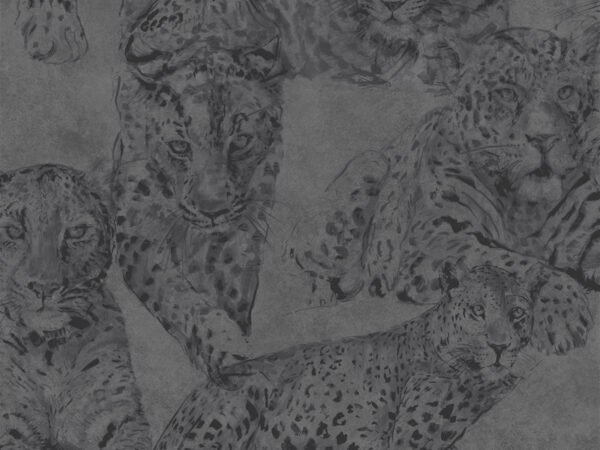 Behangstaal: HookedOnWalls Blooming Panther - BL22722