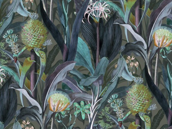 Behangstaal: Arte Décors & Panoramiques Blooming Pineapple - 97600