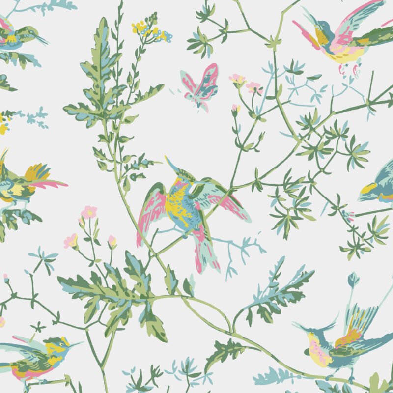 Behangstaal: Cole & Son Icons Hummingbirds - 112/4015