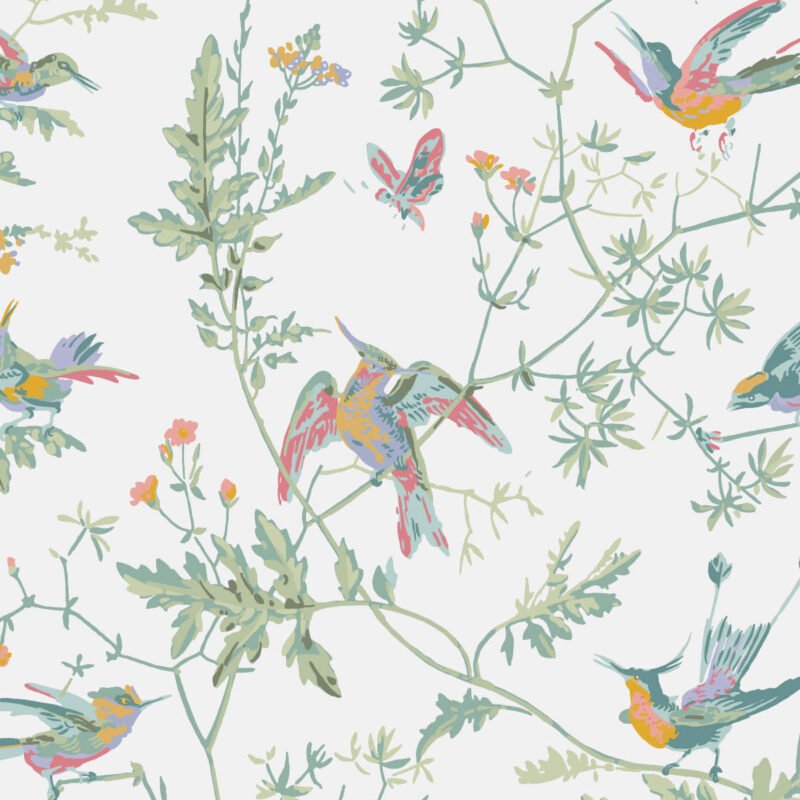 Behangstaal: Cole & Son Icons Hummingbirds - 112/4016
