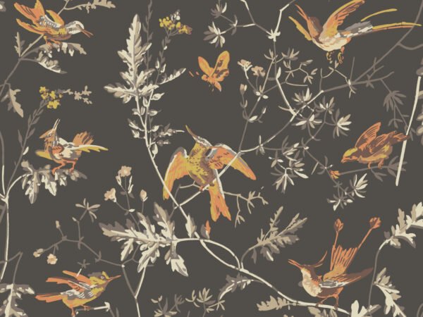 Behangstaal: Cole & Son Icons Hummingbirds - 112/4017