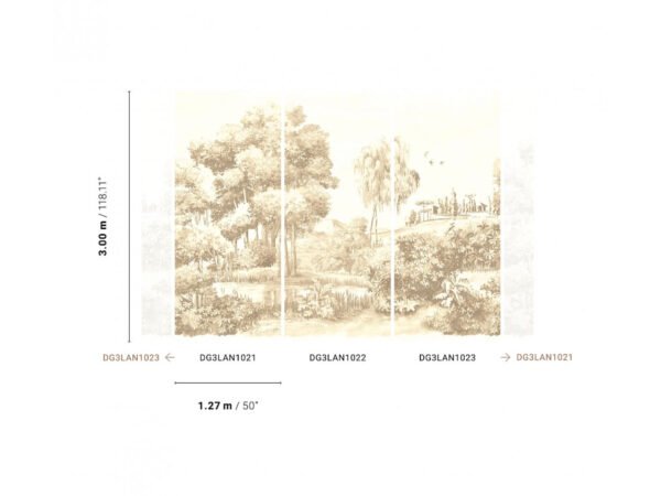 Khrôma Digital Wall Design 3 Landscape - Linen DG3LAN102